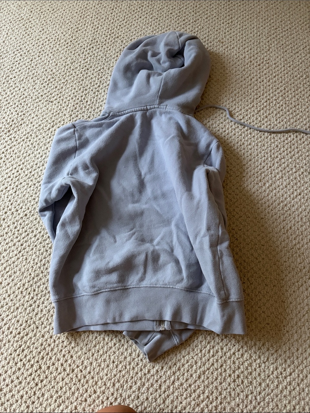 Brandy Melville Cozy Light Gray Zip-Up Hoodie - Picture 2 of 3